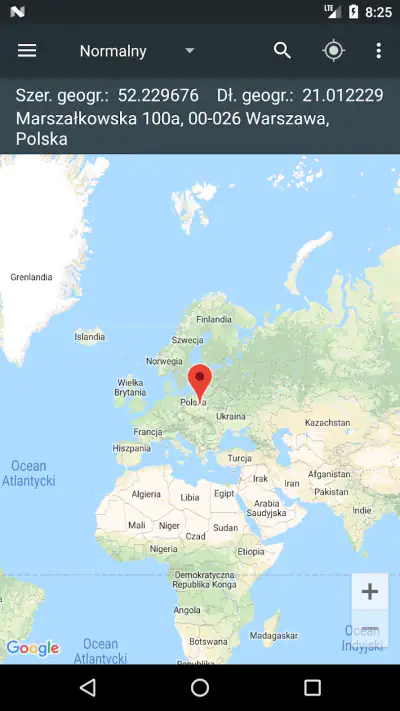 Współrzędne Mapy screenshot 1
