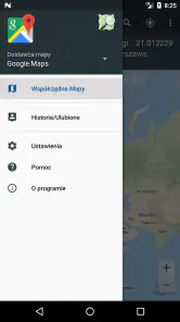 Współrzędne Mapy screenshot