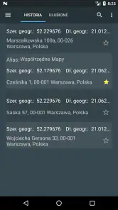 Współrzędne Mapy screenshot