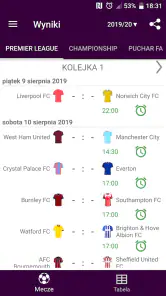 Wyniki dla Premier League 2025 screenshot
