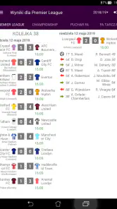 Wyniki dla Premier League 2025 screenshot