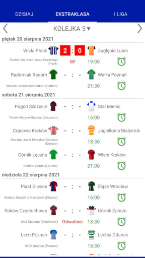 Wyniki na żywo dla Ekstraklasy screenshot 1