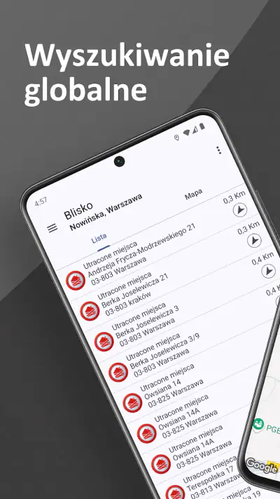 Wyszukiwarka utraconych miejsc screenshot 1