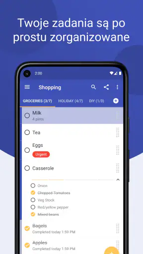 Zadania: listy zadań to-do screenshot 1